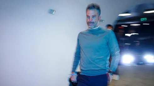 Rafael Puente en su llegada al estadio Olímpico Universitario.