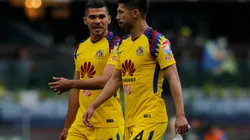Henry Martín y Oribe Peralta con el América en el torneo Clausura 2018.