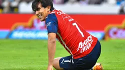 José Juan Macías en un partido con Chivas en el torneo Clausura 2022.