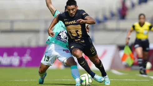 Eduardo Salvio en el partido ante el León.