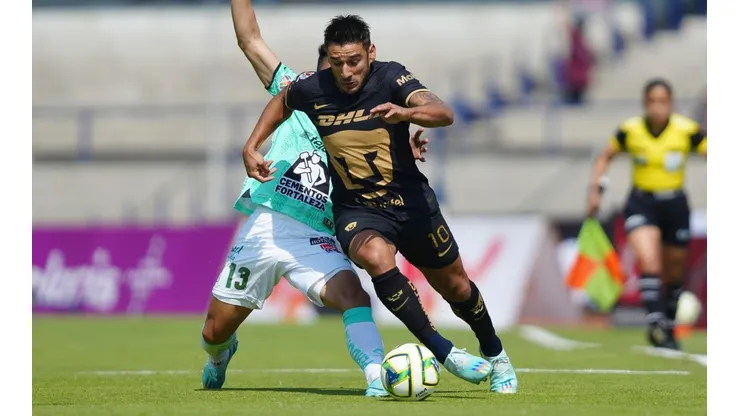 Eduardo Salvio en el partido ante el León.