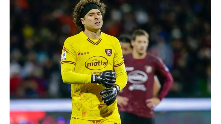Italy: Serie a football match Salernitana vs Juventus Salernitana s Mexican goalkeeper Guillermo Ochoa looks during the