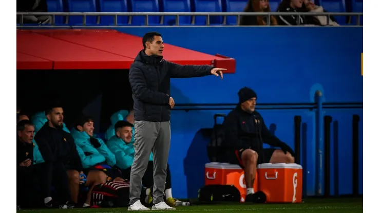 Head Coach Rafa Marquez (Barca Atletic) gestures during Primera Federacion RFEF match between Barca Atletic - Real Union