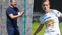 Jonathan Lazcano y Natalia Macías ante Cruz Azul.