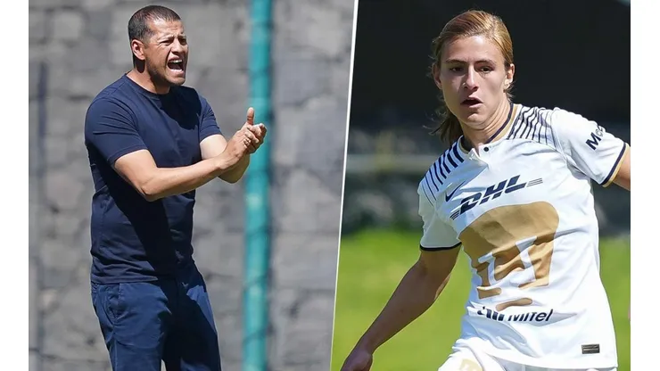 Jonathan Lazcano y Natalia Macías ante Cruz Azul.