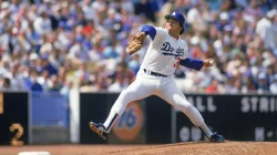 Fernando Valenzuela con los Dodgers en 1985.