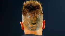 Tatuaje del León que tiene Sebastián Sosa en la cabeza.