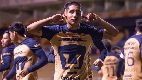 Festejo de Gael Rodríguez tras su gol.