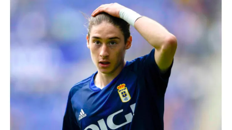 Marcelo Flores no ha tenido protagonismo con el Real Oviedo