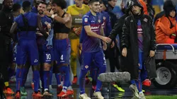 Johan Vásquez y sus compañeros del Cremonese tras eliminar al Napoli.