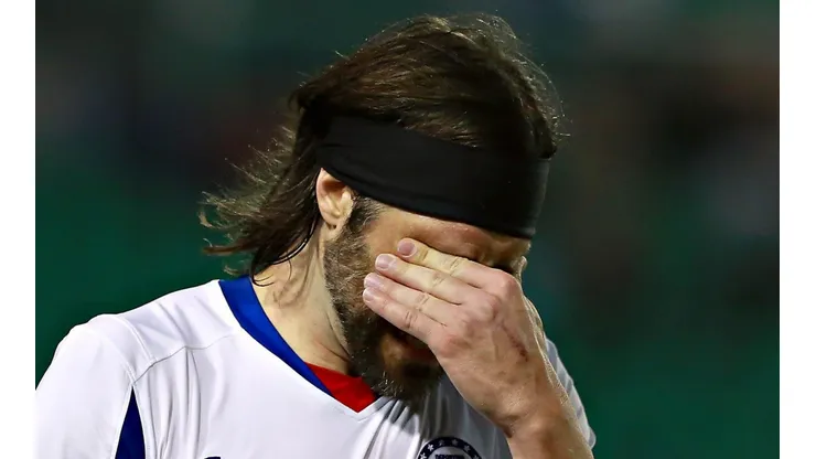 Mariano Pavone con Cruz Azul en el torneo Apertura 2017.