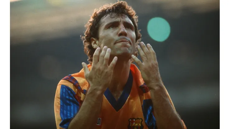 Hristo Stoichkov en la Final de la Copa de Europa de 1992 con el Barcelona.