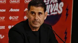 Fernando Hierro en la presentación de Víctor Guzmán y Daniel Ríos.