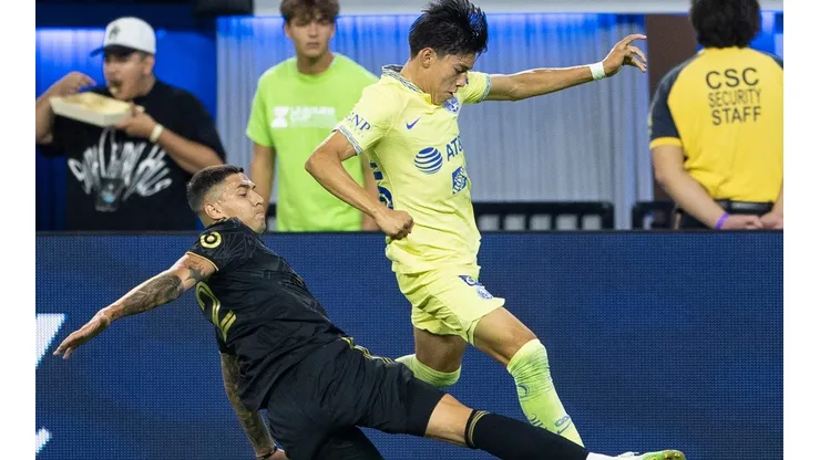 Mauricio Reyes en un partido América contra LAFC por la Leagues Cup.