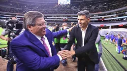Miguel Herrera y Fernando Ortiz en su última visita con Tigres al América.