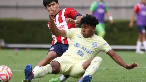 Juan Daniel Blanco en el Clásico América contra Chivas sub 20 del Apertura 2022.