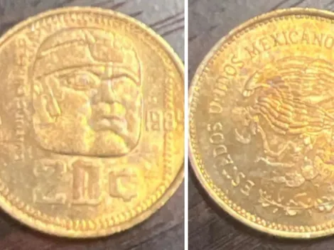 ¿La tienes?: Así es la moneda de la Cabeza Olmeca que vale 20 mil pesos