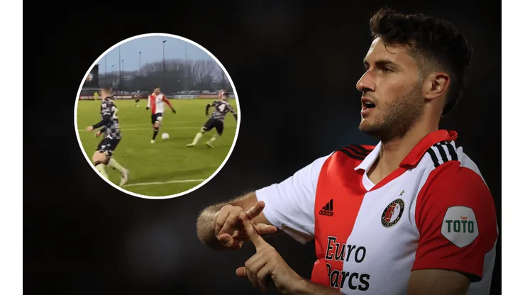 De crack: Santiago Giménez y una asistencia ¡sin tocar el balón!