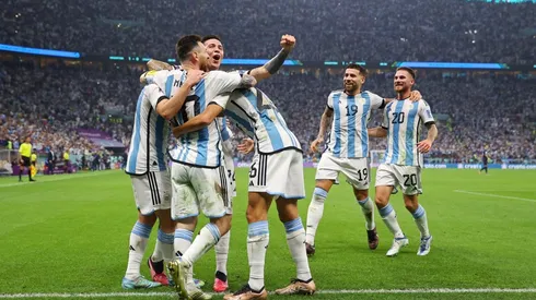 Así celebraron los argentinos el gol de Julián Álvarez.