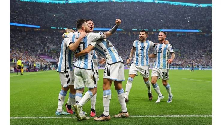 Así celebraron los argentinos el gol de Julián Álvarez.