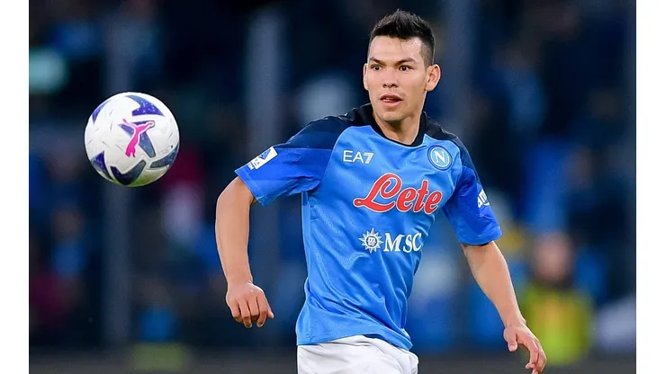 Hirving Lozano of SSC Napoli during the Serie A match between Napoli and Udinese at Stadio Diego Armando Maradona, Naple