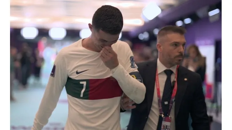 Cristiano Ronaldo entre lágrimas