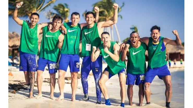 Las Águilas del América en su pretemporada en Cancún.