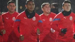 Las Chivas entrenando para el partido contra el Athletic de Bilbao.