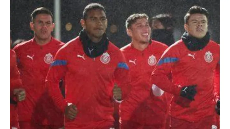 Las Chivas entrenando para el partido contra el Athletic de Bilbao.
