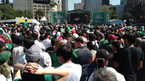 FIFA Fan Fest en CDMX durante el partido contra Arabia (Foto: Bolavip México)