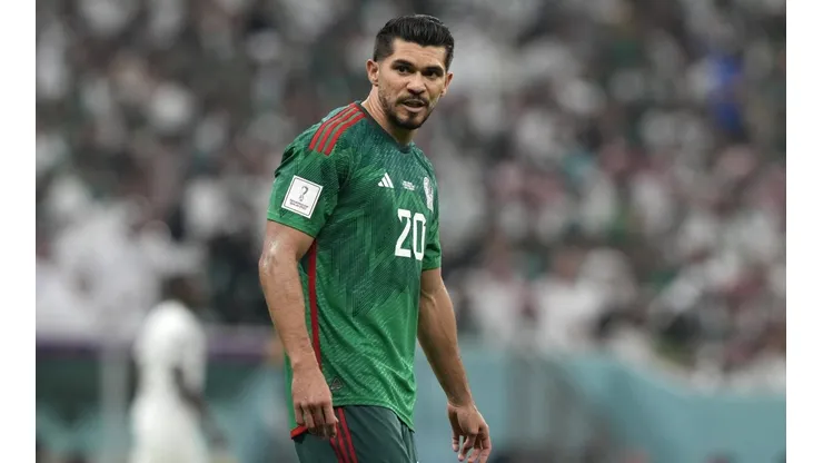 Henry Martín en el partido de México contra Arabia Saudita en Qatar 2022.