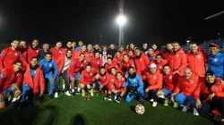 Las Chivas al término de su segunda práctica en Valdebebas con la compañía de Raúl.