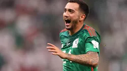 La celebración de Luis Chávez a su gol en la Copa del Mundo Qatar 2022.