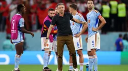 Luis Enrique y Sergio Busquets en la eliminación de España.