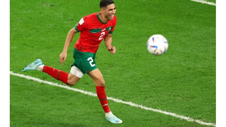 Achraf Hakimi, uno de los héroes de la proeza marroquí. (Foto: Getty Images)
