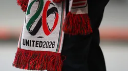 Una bufanda alusiva a la Copa del Mundo 2026.