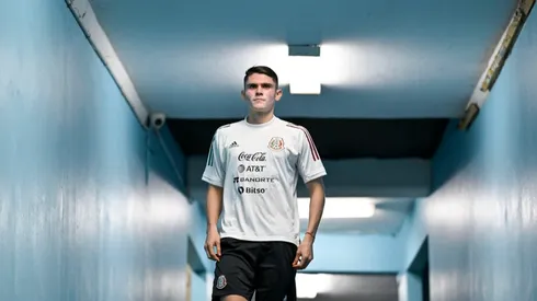 Israel Reyes con la selección mexicana en la Liga de Naciones.