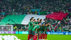 La selección y afición de México en el estadio Lusail contra Arabia Saudita.