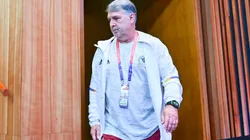 Gerardo Martino en conferencia de prensa en la Copa del Mundo Qatar 2022.