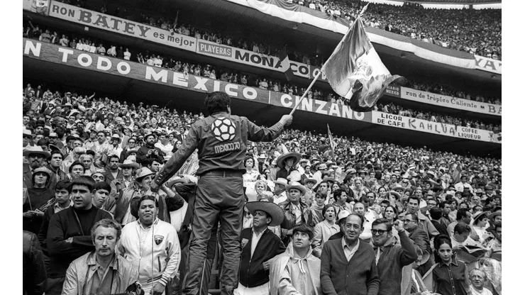 La afición mexicana en la Copa del Mundo de México 1970.