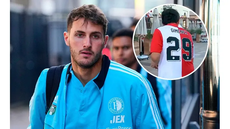 Mikel Arriola pasea por Qatar con la playera de Santi