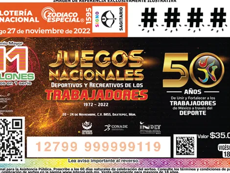 Sorteo Zodiaco Especial, Resultados domingo 27 de noviembre 2022