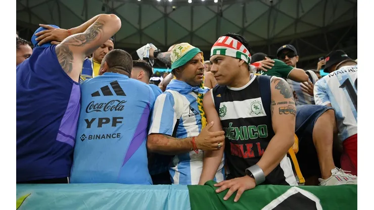 VIDEO: Fanáticos de México y Argentina, a los golpes en el Estadio Lusail