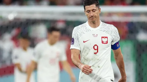 Robert Lewandowski tras fallar el penalti contra la selección mexicana.
