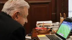El presidente de México vio el partido del Tri.