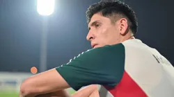 Edson Álvarez tras la práctica en el estadio Al-Khor.