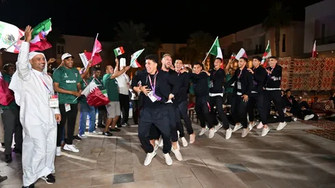 Recepción de la selección mexicana en Doha.