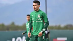 Hirving Lozano en la concentración de la selección mexicana en Girona.