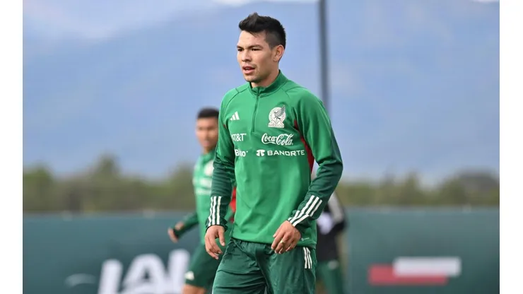 Hirving Lozano en la concentración de la selección mexicana en Girona.
