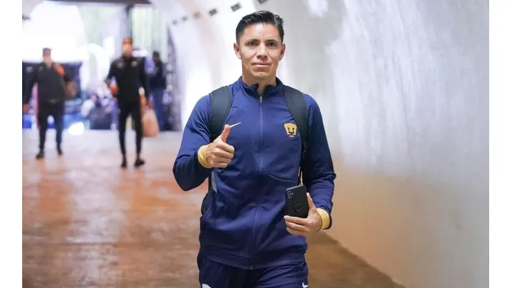 Ciudad de Mexico, 27 de julio de 2022. Efraín Velarde, durante el partido de la jornada 5 del torneo Apertura 2022 de la Liga BBVA MX, entre los Pumas de la UNAM y el Mazatlán FC, celebrado en el estadio Olímpico Universitario. Foto: Imago7/ Rafael Vadillo